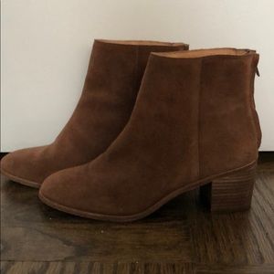 Madewell Pauline Suede booties size 9.5